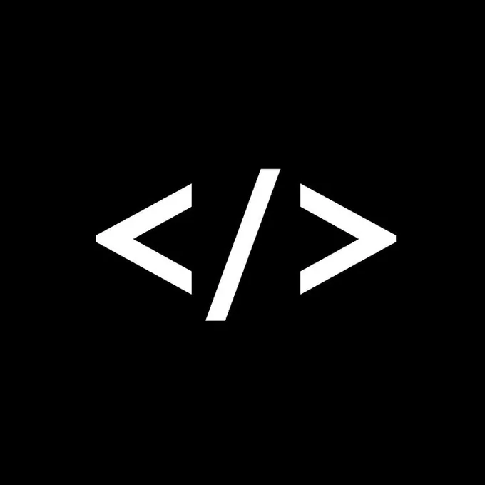 Code symbol: a slash between two angle brackets